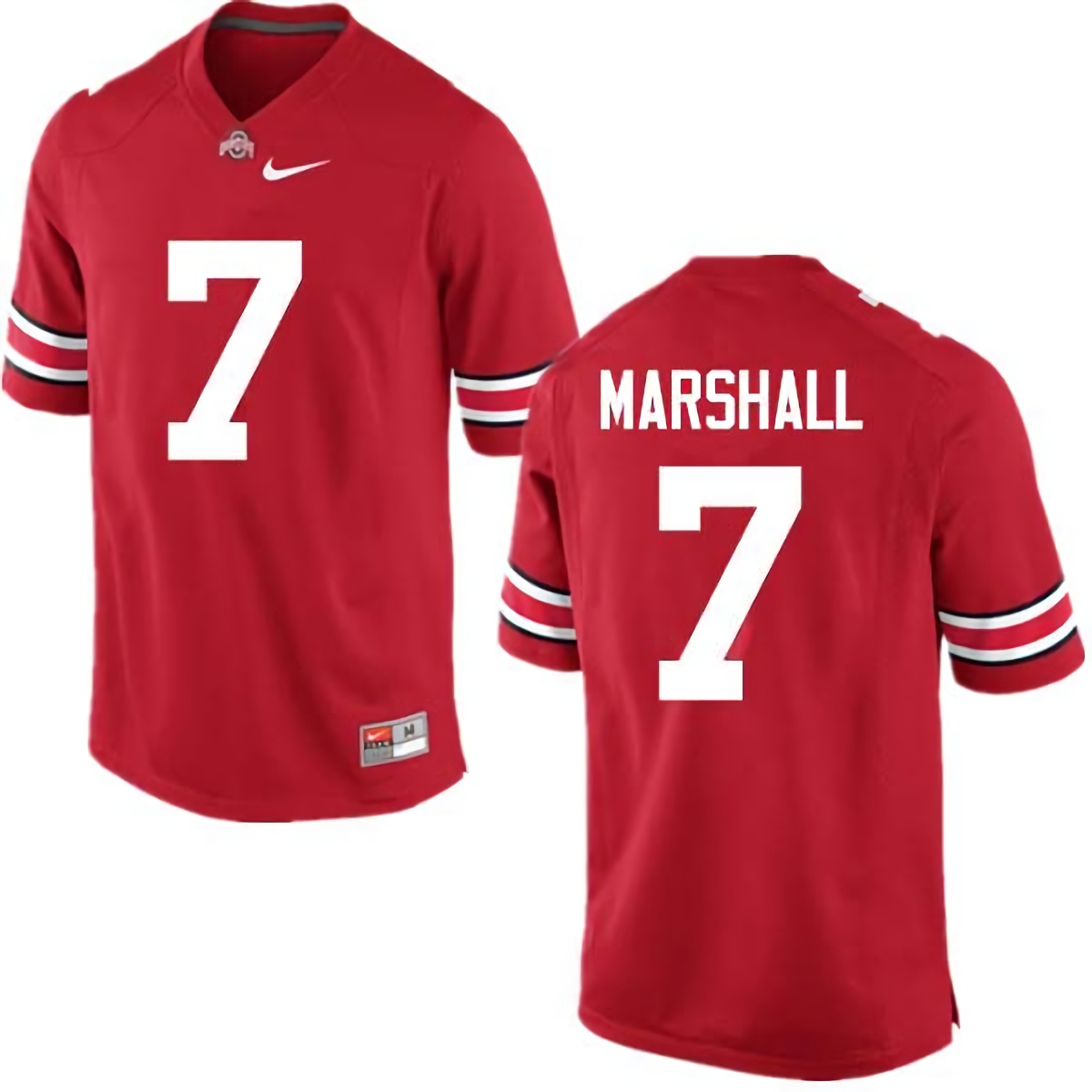 Jalin Marshall Ohio State Buckeyes Men's NCAA #7 Nike Red College Stitched Football Jersey MWZ7256ZY